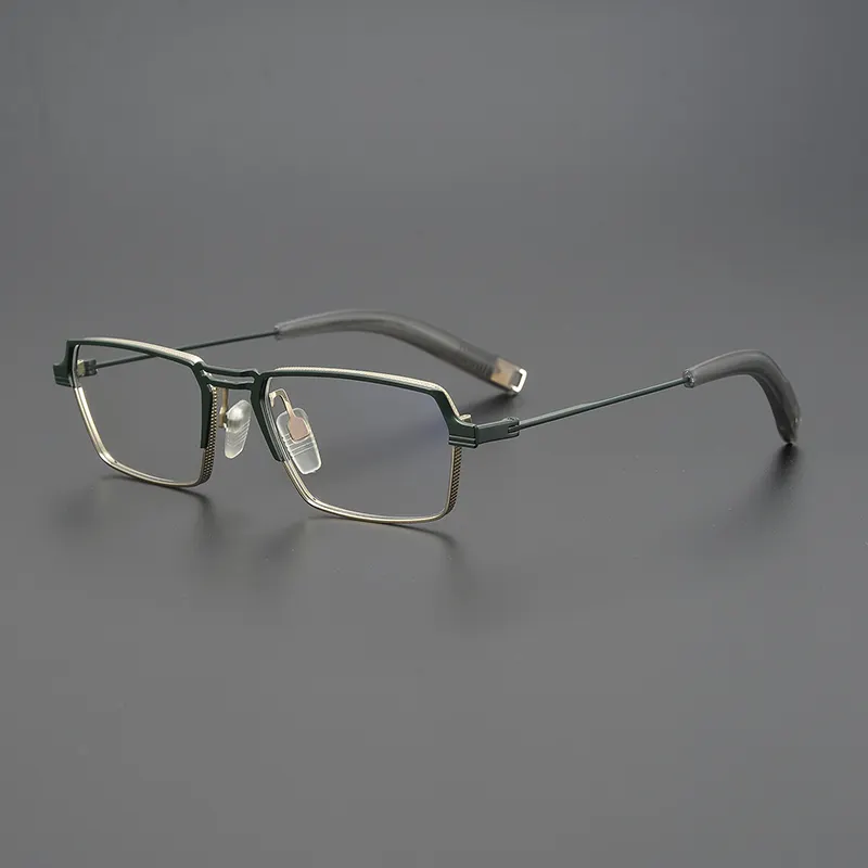 Shenzhen fábrica japonês quadrado titanium acetato frame IP galvanizado eyeglasstitan óculos quadros ópticos óculos