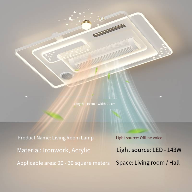white rectangular Natural wind warm air 110cm