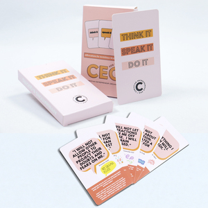 Customized Printed Positive Affirmation Cards Deck for Women Printing Inspirational 365 Day Positive Self Affirmation Card