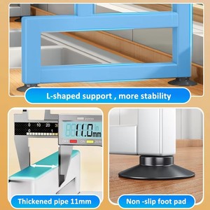 Yüksek verimlilik büyük bulaşıklık lavabo çanak süzgeç kurutma raf üzerinde mutfak sayacı İşlevli organizatör depolama raf - Product Image 6