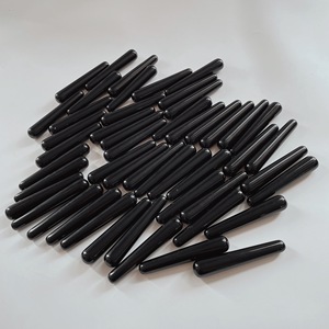 Hy חדש g spot מעוקל הפין דילדו מלאכותי שחור טבעי obsidian קריסטל yoni wand massagers עבור מתנות סקסיות