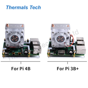 Wholesale <strong>Raspberry</strong> <strong>Pi</strong> 4B 3B+ Aluminum U-shaped Heat Pipe Heat Sink Fan for CPU RGB Gradient Tower - Product Image 6