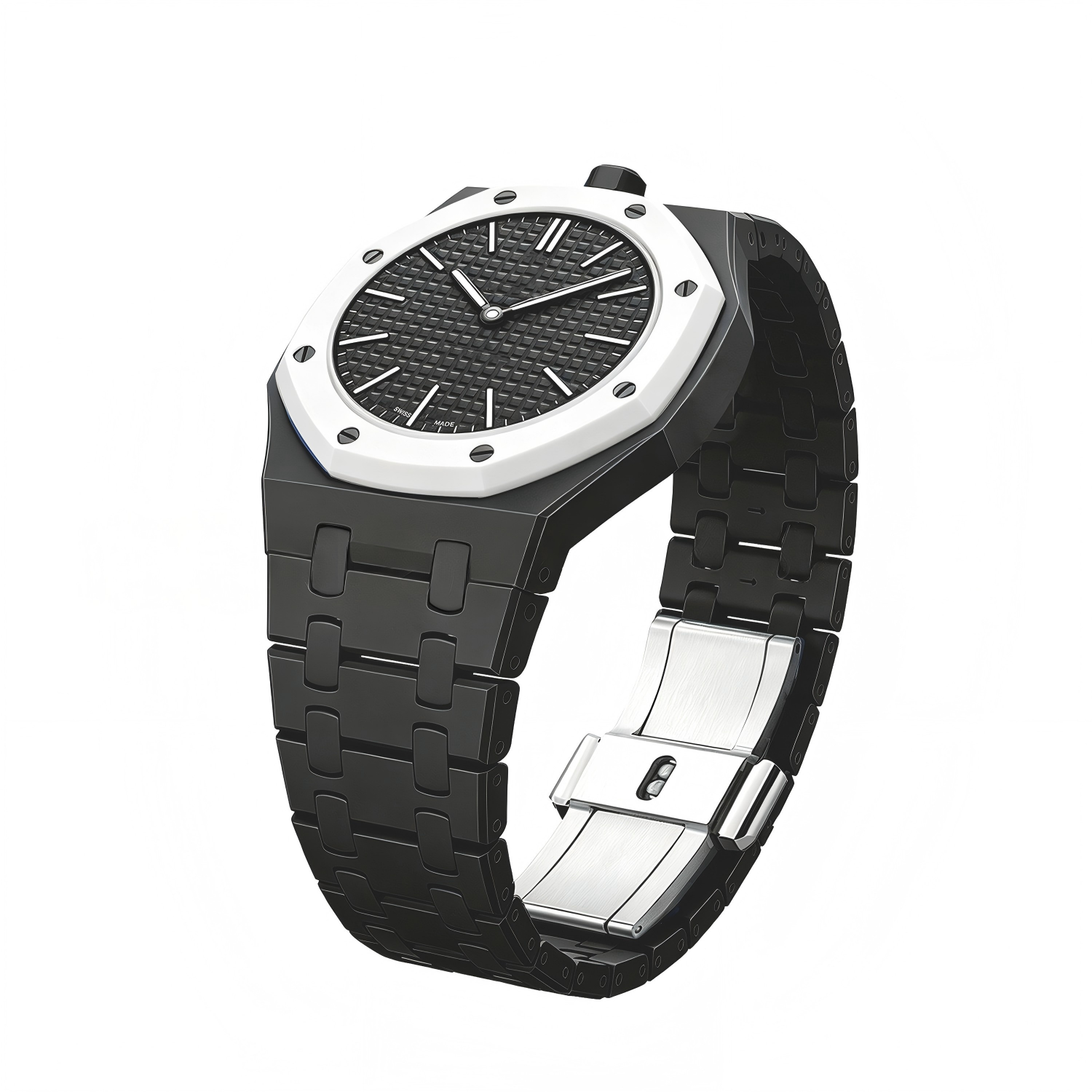 Pure Black Ceramic Case + Ceramic Strap