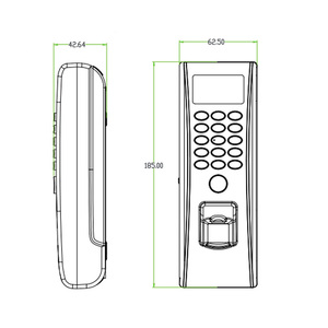 ZK sistema di controllo accessi per impronte digitali TF1700 terminale biometrico presenza di tempo impermeabile controllo accessi Smart porta - Product Image 5