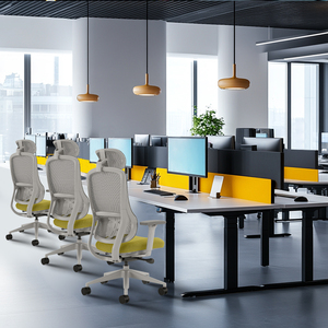 Premium Modern gepolsterter Bürostuhl Stoff Drehbares Netz Executive Comfort Computer Stuhl Freie Räder für Besprechung aufgaben - Product Image 1