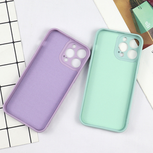 สําหรับiPhone Appleซิลิโคนโลโก้ที่กําหนดเองLiquid Siliconฝาครอบไมโครไฟเบอร์ซิลิคอนด้านหลังสําหรับiPhone 15 14 13 12 Pro Max - Product Image 4