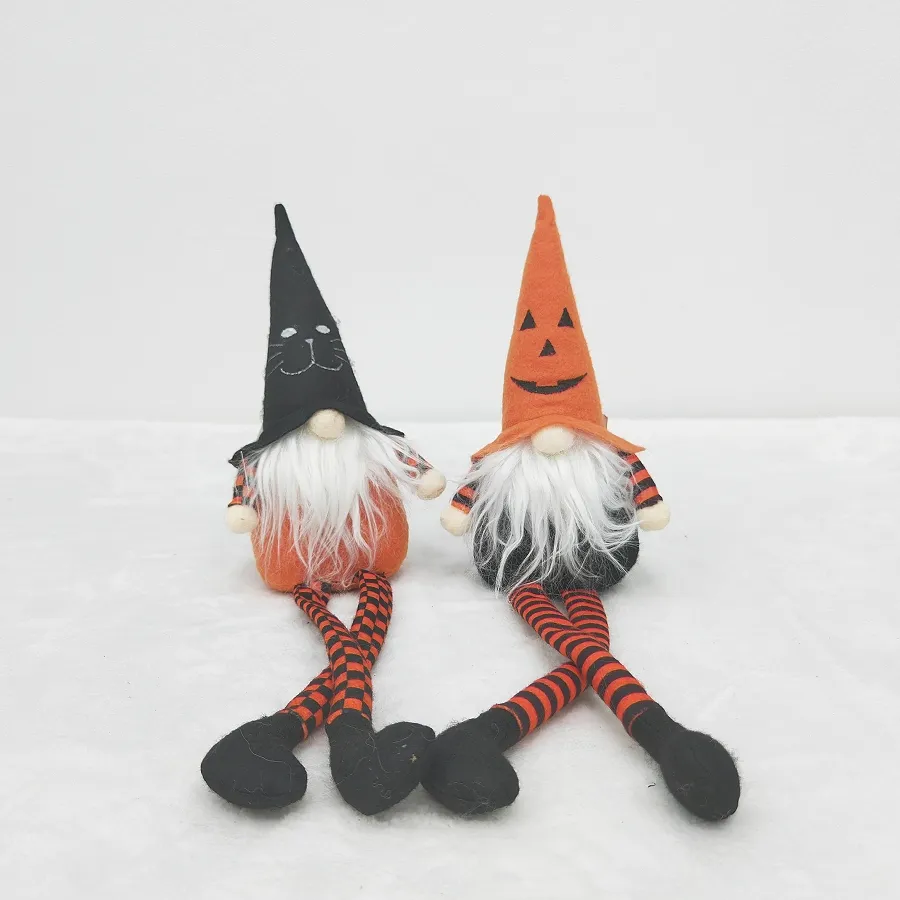 Decorazione di Halloween con decorazioni per Halloween con bambole che si siedono con le gambe lunghe e sorridenti gnomi per feste a casa altre decorazioni di Halloween