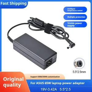 19V 3.42A 65W 5.5 * 2.5mmラップトップアダプターAC充電器<span class=keywords><strong>X401A</strong></span> X550C A450C Y481 X501LA X551C V85 <span class=keywords><strong>ASUS</strong></span> Lenovo Toshiba電源用