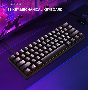 カスタムキーキャップclavierゲーマーゲーミングBluetoothミニワイヤードホームエンターテインメントゲーム61キーブルーアクシスRgbメカニカルキーボード - Product Image 4
