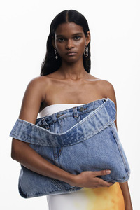 Ladies Casual Vintage Messenger Shoulder Denim Purse Hobo Bag Denim Crossbody <strong>Handbag</strong> - Product Image 4