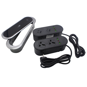 Lega phổ điện 3USB sạc lật Bìa xoay văn phòng bảng Đầu ổ Cắm Công Nghiệp sử dụng 10A Đánh giá hiện tại 2 cổng đầu ra USB - Product Image 5