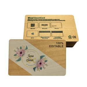 โปรแกรมไม้ไผ่ไม้นามบัตร Rfid Iso14443a สมาร์ทแท็ก213/216ไม้โรงแรมคีย์การ์ด - Product Image 4