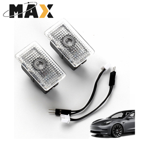 Tesla modelin S için araba kapı ışıkları/3/X/Y Logo projektör 4 paket Puddle işıkları LED hoşgeldiniz işıklar hayalet gölge - Product Image 1