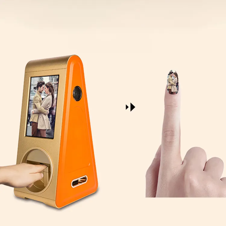 Satışa tüm satış fiyatı tırnak BASKI MAKİNESİ 3d dijital desen parmak baskı cihazı