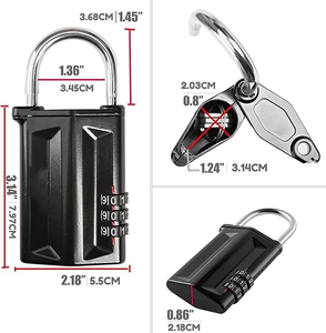 YH9169 anahtarlı kasa hava koşullarına dayanıklı güvenli anahtar depolama kilit kutusu 3 haneli kelepçe ile taşınabilir şifreli kilit kutu - Product Image 6