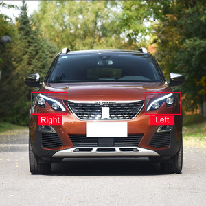 Peugeot 4008 5008 2017-2019 için araba far kapağı LED maskeleri far Lens şeffaf abajurlar kabuk cam - Product Image 5