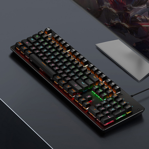 104 <strong>Keys</strong> Full-size Game Mechanical <strong>Keyboard</strong> <strong>Computer</strong> USB Wired <strong>Keyboard</strong> PC Desktop RGB USB Techno Mecanic - Product Image 1