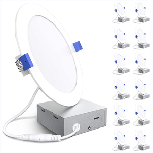 6 inç ultra-ince LED gömme tavan ışığı ile bağlantı kutusu, 12W 110W Eqv, kısılabilir Can-katil Downlight, ETL ve enerji yıldızı - Product Image 1