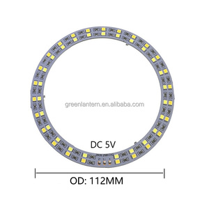 5V LED yuvarlak halka kurulu 112mm çap SMD 50 LED ışık daire alüminyum PCB çip 10W beyaz çift beyaz DIY LED gece ışık kaynağı - Product Image 1