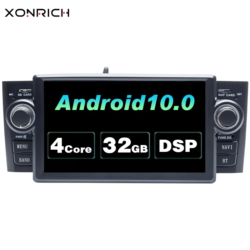 Xonrich Autoradio 1 Din Android 10 Auto DVD-Multimedia-Player Für Fiat/Linea/Punto evo 2012-2015 GPS Navigation Stereo IPS DSP