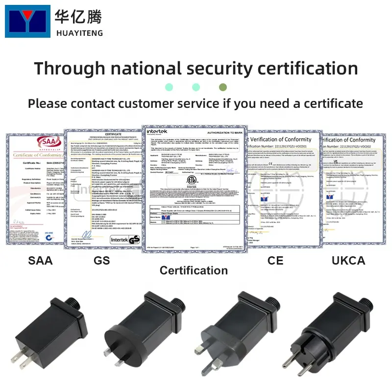 Intertek güç adaptörü 24v SAA RCM 24V 0.75A noel ışık güç kaynağı