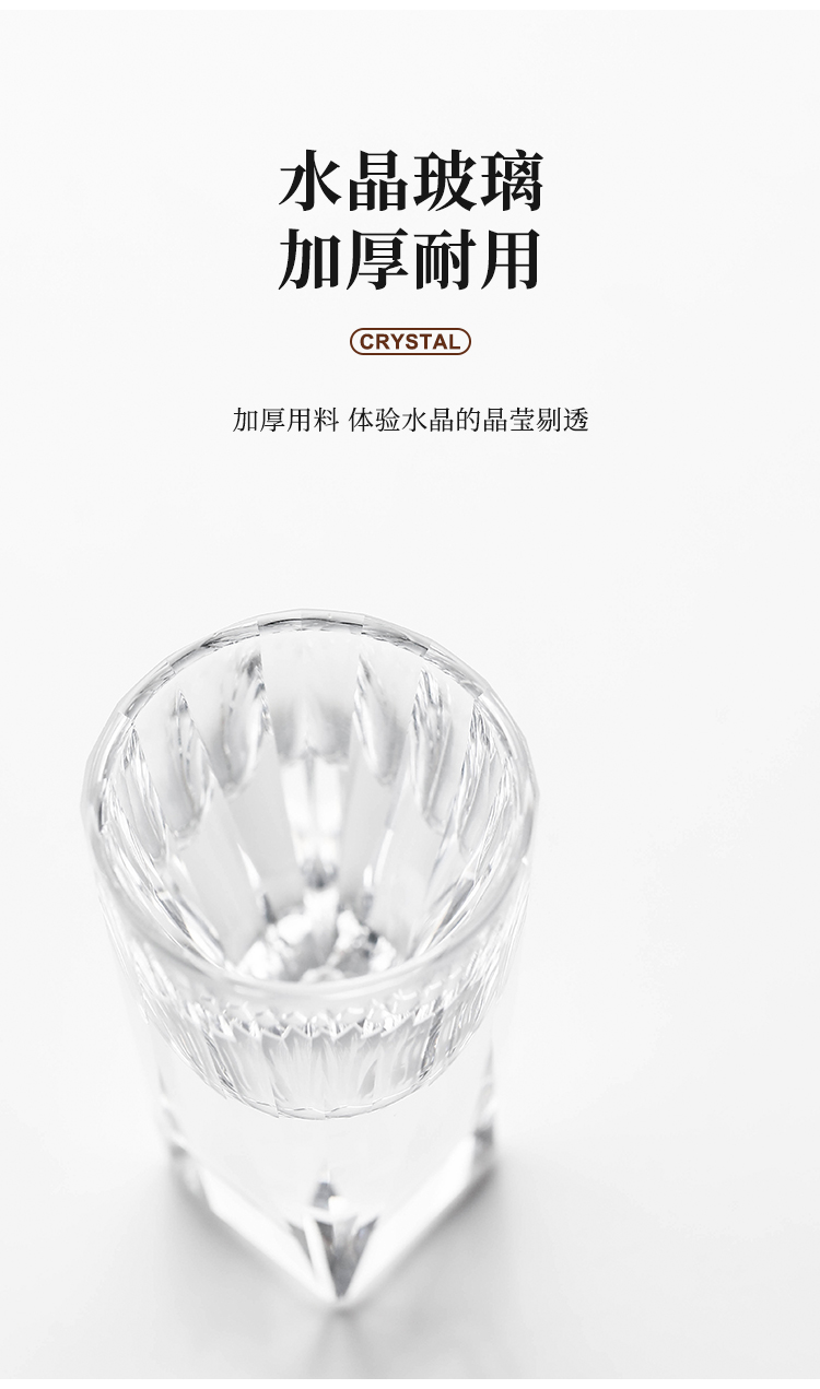 Creative diamond cut shot glasses high-end crystal spirit shot glass bullet glass
