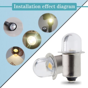 P13.5S <strong>LED</strong> Bulb 3V <strong>4.5V</strong> 6V 12V 18V <strong>LED</strong> Flashlight Replacement Bulb Torches Work Light Lamp