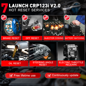 Launch CRP123I V2.0, herramienta de diagnóstico automático de cuatro sistemas, lector de código OBD2, Analizador de escaneo de coches de 12V con 7 reinicios - Product Image 4