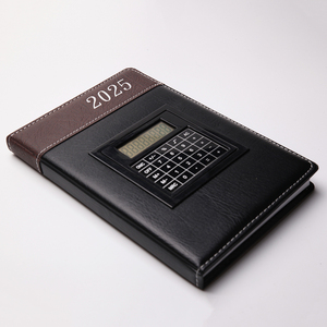 Notebook mit Taschen rechner Notebook Werbe geschäft A6 A5 Größe Hardcover PU Leder Journal Notebook - Product Image 3