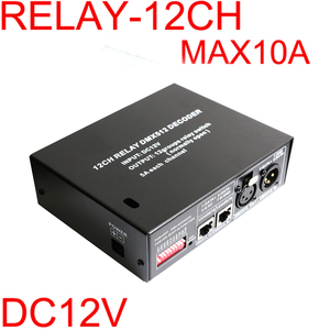 New 12 Group Signal DMX Common Controller AC250V <strong>Output</strong> 10A 12Ch <strong>Dmx512</strong> Relay Switch <strong>Decoder</strong> - Product Image 3