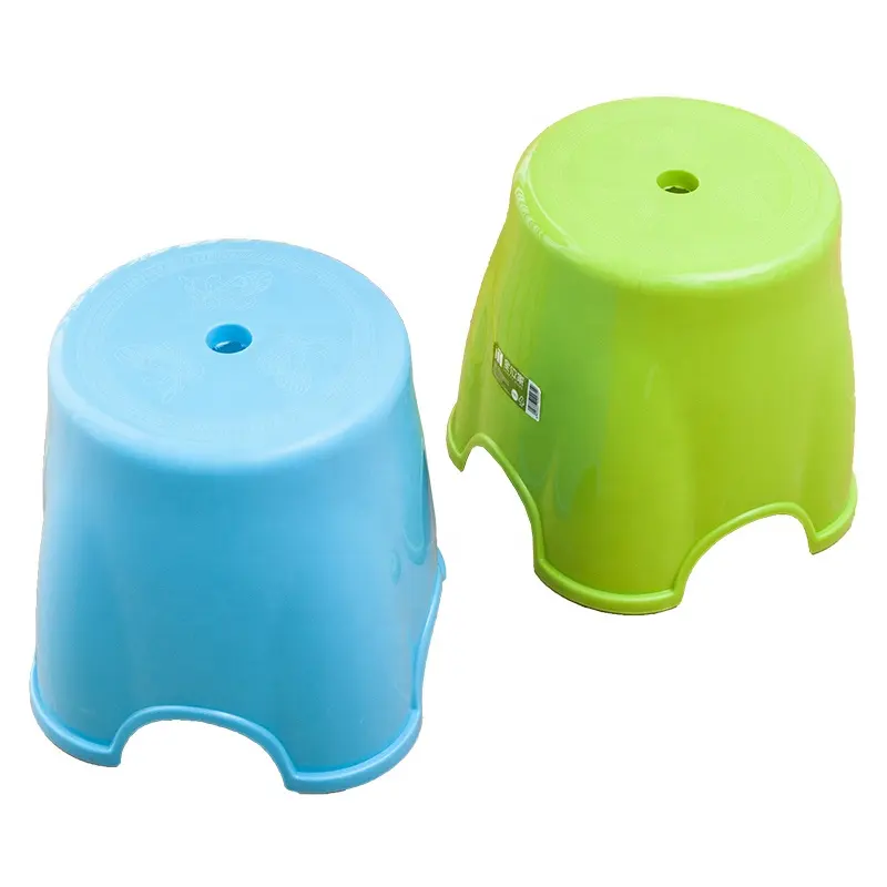Taburete apilable portátil de seguridad para baño, silla otomana redonda para niños, taburete pequeño de plástico para Baño