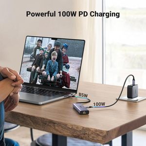 Rj45 CM512 Revodok 6 in 1 USB C Hub Gigabit Ethernet adaptörü ile 4K-HDMI, 100W PD şarj USB bir veri bağlantı noktaları - Product Image 3