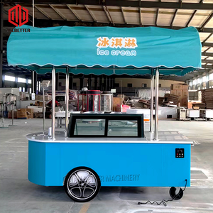 Mobile Food Kiosk Ice Cream Push Cart Mini Food <strong>Trailer</strong> Coffee Car Ice Cream Push Cart <strong>Electric</strong> Mini Shopping <strong>Trolley</strong> Cart