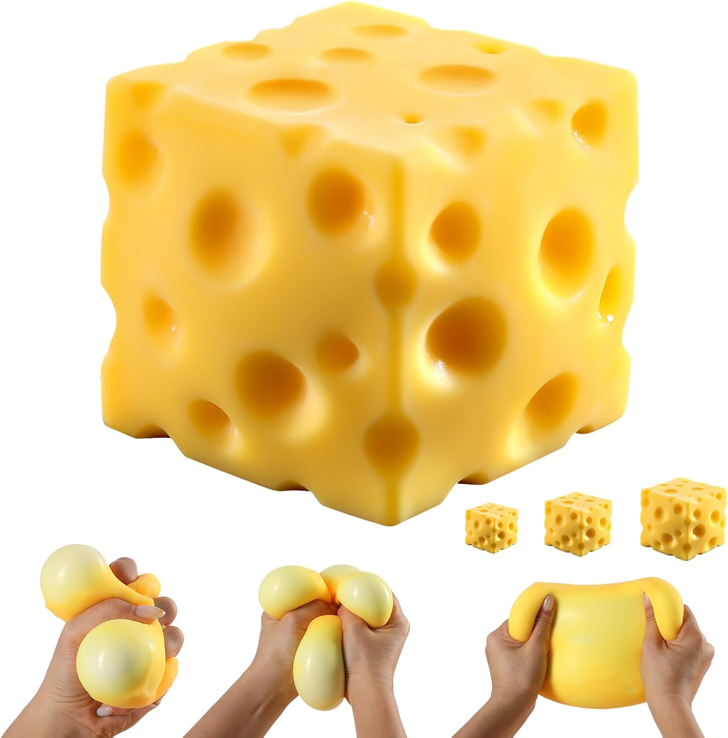Squishy di Formaggio Quadrato 11 cm