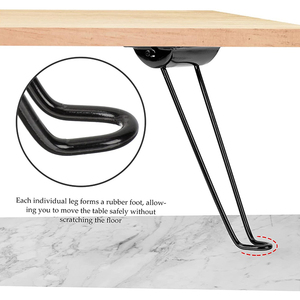 Welltop New arrivals đồ nội thất phụ kiện kim loại bảng chân đen gấp bảng chân gấp kẹp tóc chân cho cà phê bàn ghế - Product Image 6