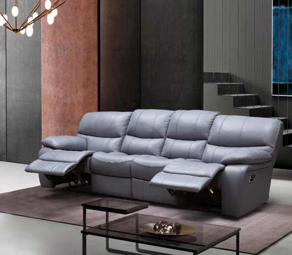 Motion tecido sala de estar móveis de alegria sofá reclinável seccional sofá de 4 lugares com armazenamento e suporte de copo