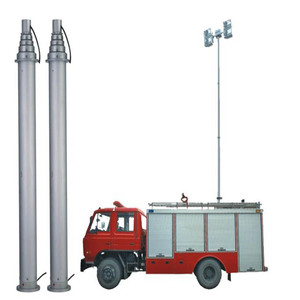 15m meters telescopic pneumatic mast for antenna and light BIG heavy top play load >=100KG mast