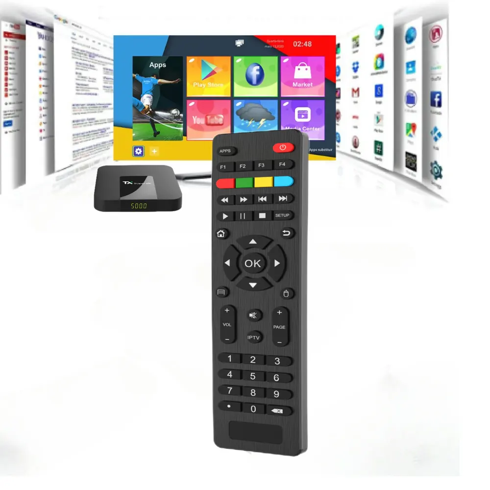 Remplacement de télécommande IR le moins cher d'usine pour Android TV BOX TX Super 8K settop Box Learning Code Remote Controller