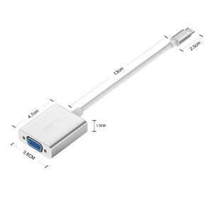 <strong>USB</strong> C <strong>to</strong> <strong>VGA</strong> Adapter 1080P Multi-Display Video Audio Graphics Cable Compatible Multiple Monitors PVC Jacket 5mm Outer Diameter - Product Image 5