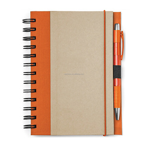 Cuaderno de notas de papel Kraft en blanco a granel barato personalizado con bolígrafo y nota adhesiva - Product Image 4