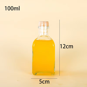 Bán Buôn Phẳng Hình Dạng Đồ Uống Chai Thủy Tinh 100M Lạnh <span class=keywords><strong>Brew</strong></span> Cà Phê Trà Nước Trái Cây Rỗng Chai Kín Cho Tequila Sử Dụng - Product Image 3