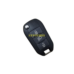 High Quality for Peugeot 3 Button Flip <strong>Remote</strong> Key Shell (HU83) Car Key Cover - Product Image 1