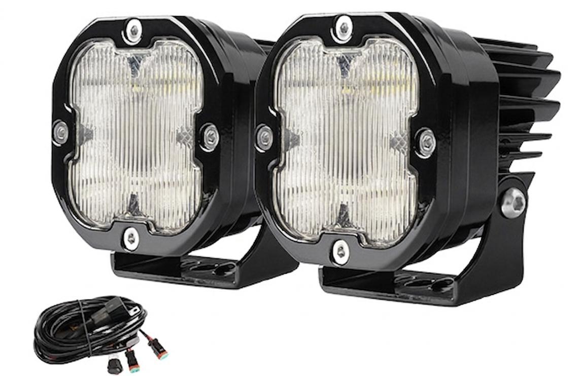 Lente White Flood, par + Arnés de cableado 2DT