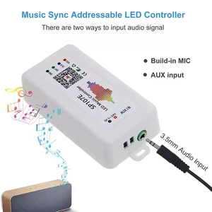 DC5-24V RGB светодиодный музыкальный контроллер SP107E для управления приложением BT WS2812 WS2813 SK6812 WS2801 Dream Color Pixel LED контроллер - Product Image 5