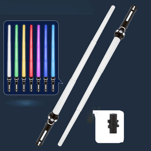 ไฟดาบเลเซอร์กระพริบ Led 2 In 1สำหรับเด็ก,ดาบกระบี่แสงสองชั้นเปลี่ยนสีได้