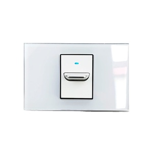 118*75mm 1 2 3 4 Gang 1 <strong>Way</strong> 2 <strong>Way</strong> Toggle Light on Off Switch With LED Indicator, Glass US BR Chile EU Socket - Product Image 4