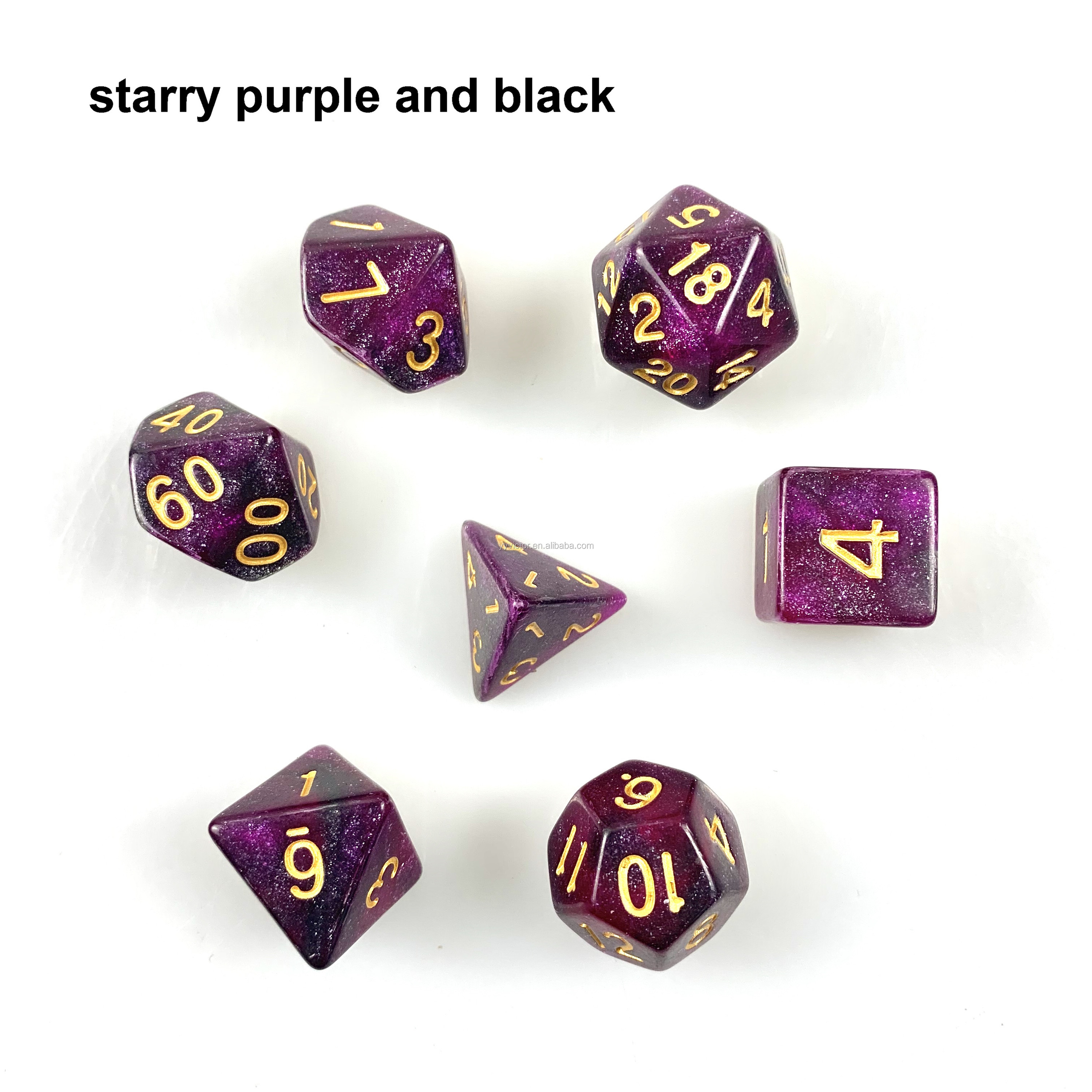 Starry สีม่วงและสีดำ
