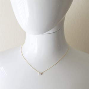 Kadınlar için Dainty ince beyaz Opal kolye takı kolye 925 ayar gümüş Opal kolye - Product Image 3