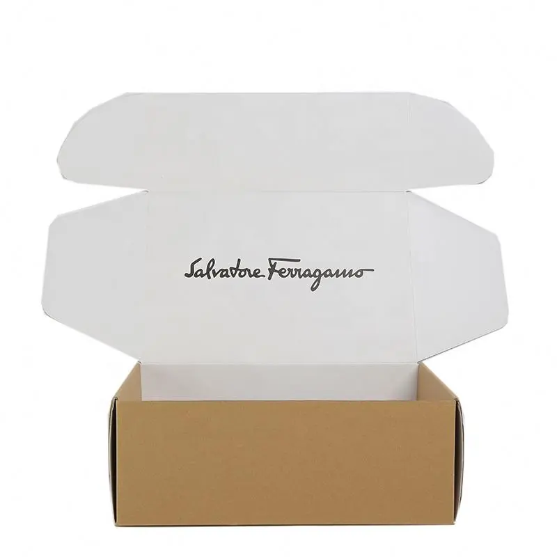 Caja de envío de cartón corrugado con tapa de rollo ecológica