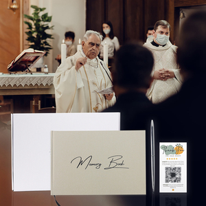 Custom Printing Forever in Our Thoughts Remembrance Condolence Funeral Guest Memory <strong>Book</strong> With Pocket - Product Image 3